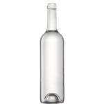 Botella burdeo transparente 500ml Boca Tapón