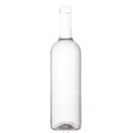 Botella burdeo transparente 750ml Boca Corcho P16