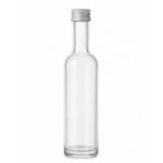 Botella miniatura burdeo transparente 50ml Boca Rosca