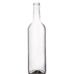 Botella burdeo transparente 750ml Boca Rosca P16