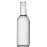 Botella burdeo transparente 187.5ml Boca Rosca