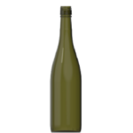 Botella Rhin Flauta verde olivo 750ml Boca Rosca
