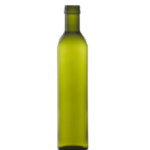 Botella cuadrada verde olivo 250ml Boca Rosca