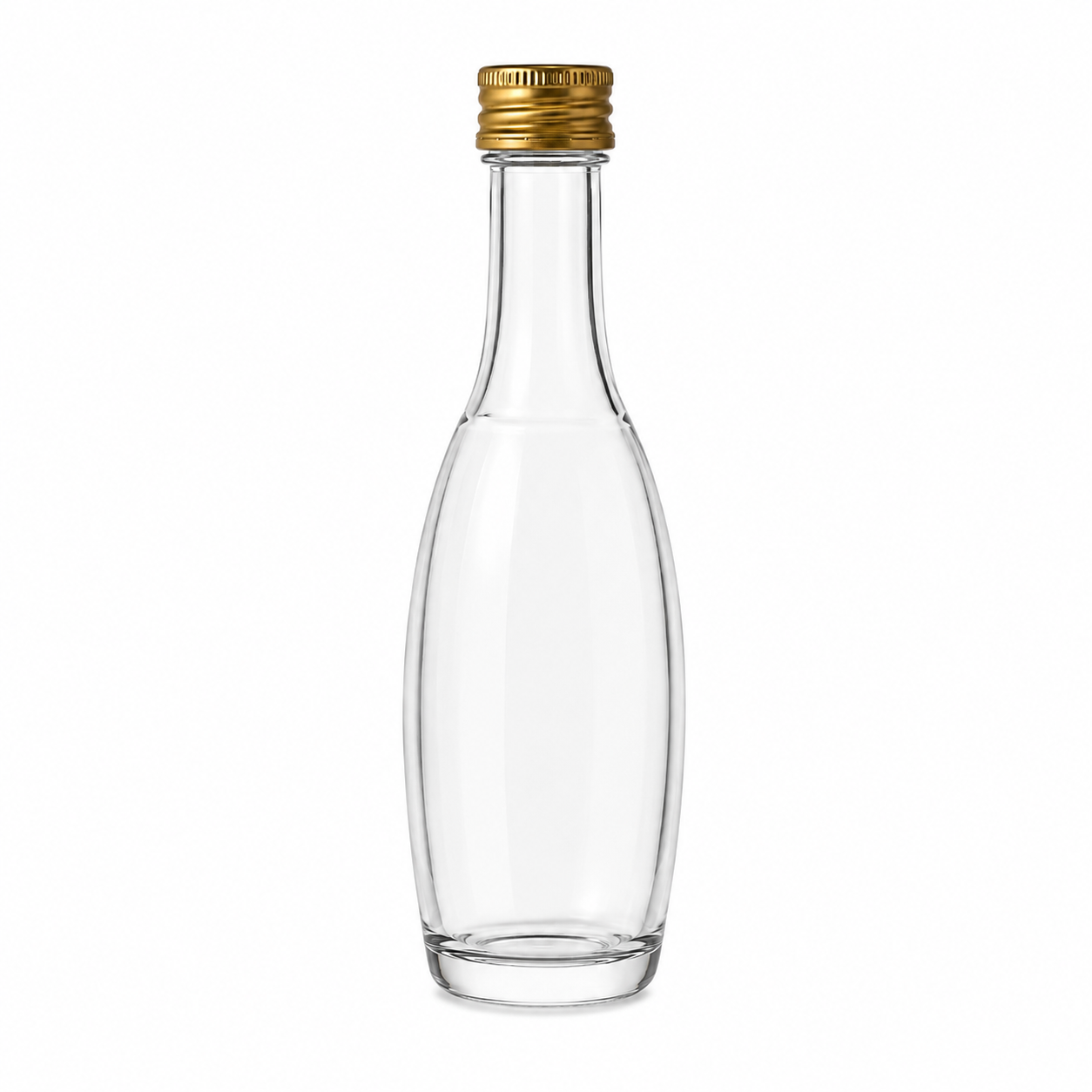 Mini Oval 500x600 Botella miniatura Oval transparente 50ml Boca Rosca - Imagen 1